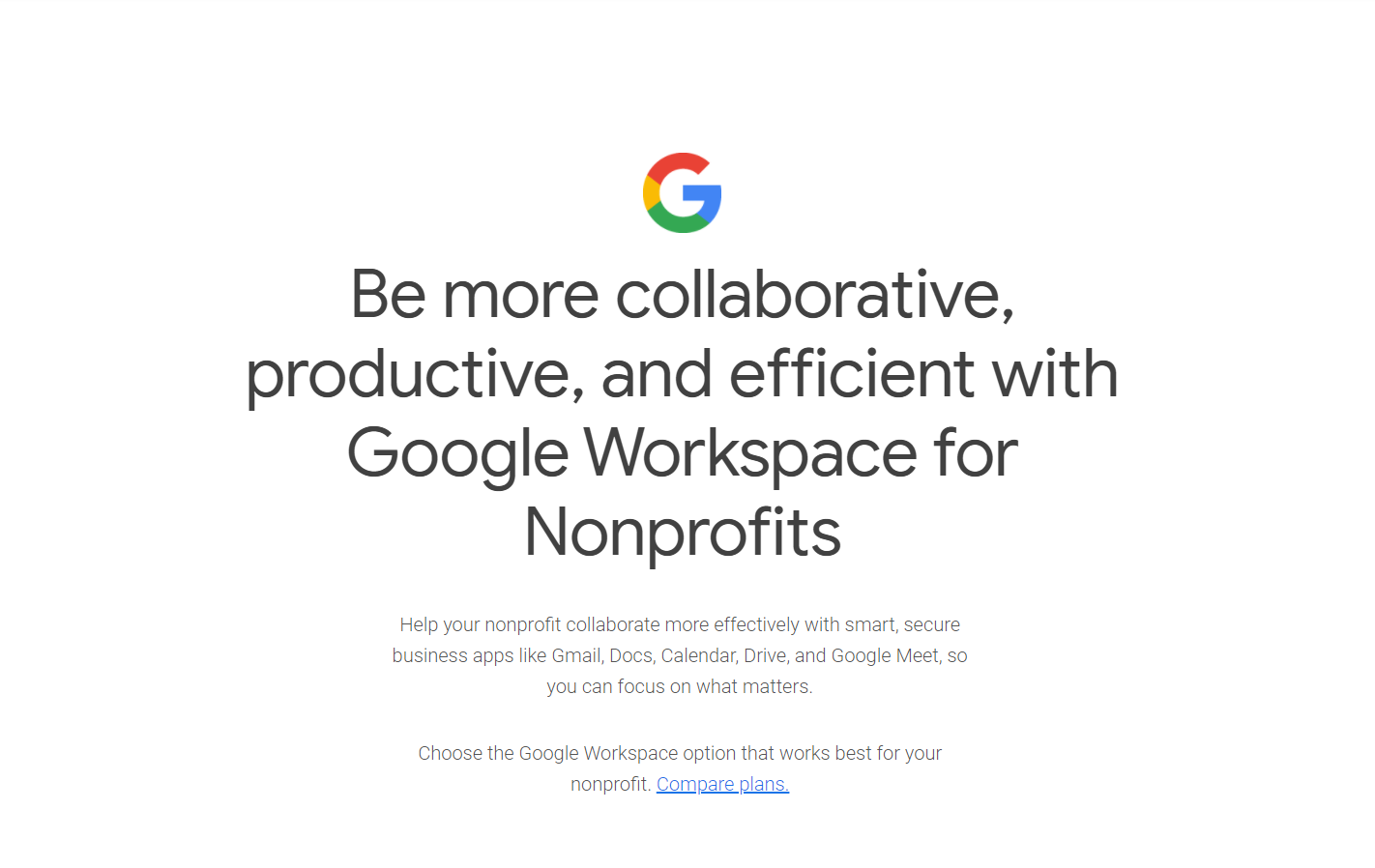 free google workspace for nonprofit business