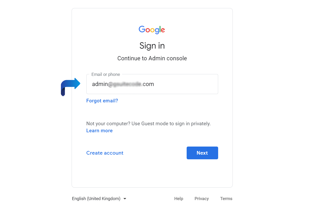 sign in to google workspace