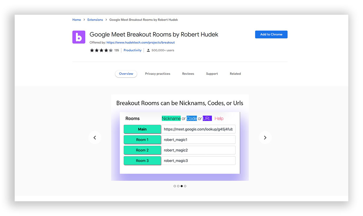 Breakout Rooms Google Meet Extension Chrome