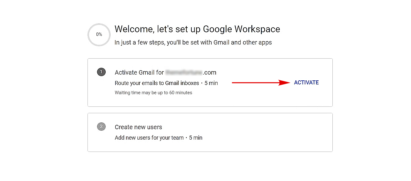 activate Gmail TXT and MX records automatically